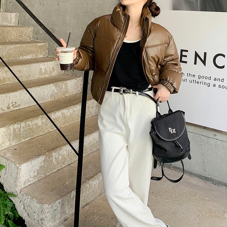 大人っぽく洗練された☆PUレザー中綿ジャケットショート丈アウター | 17kg | 詳細画像14 