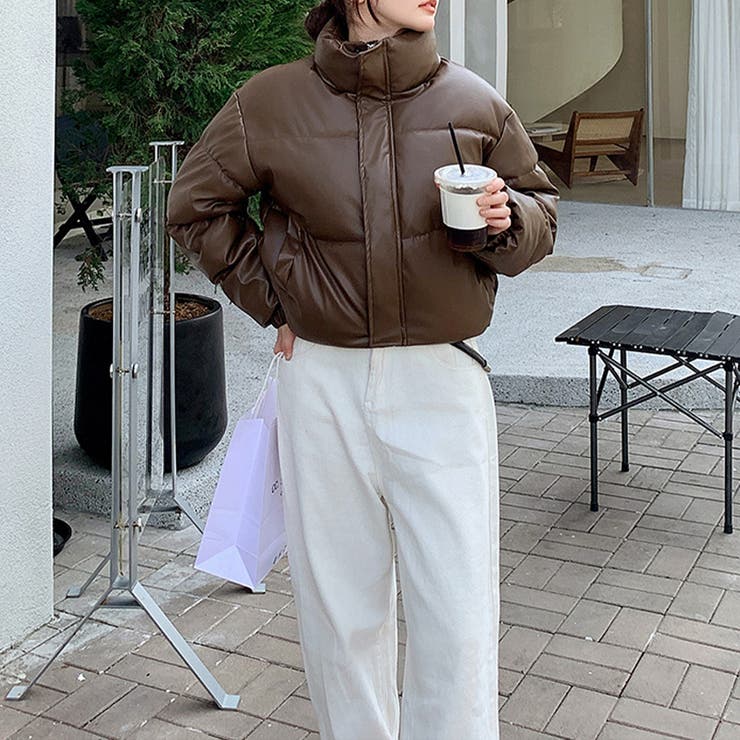 大人っぽく洗練された☆PUレザー中綿ジャケットショート丈アウター | 17kg | 詳細画像15 