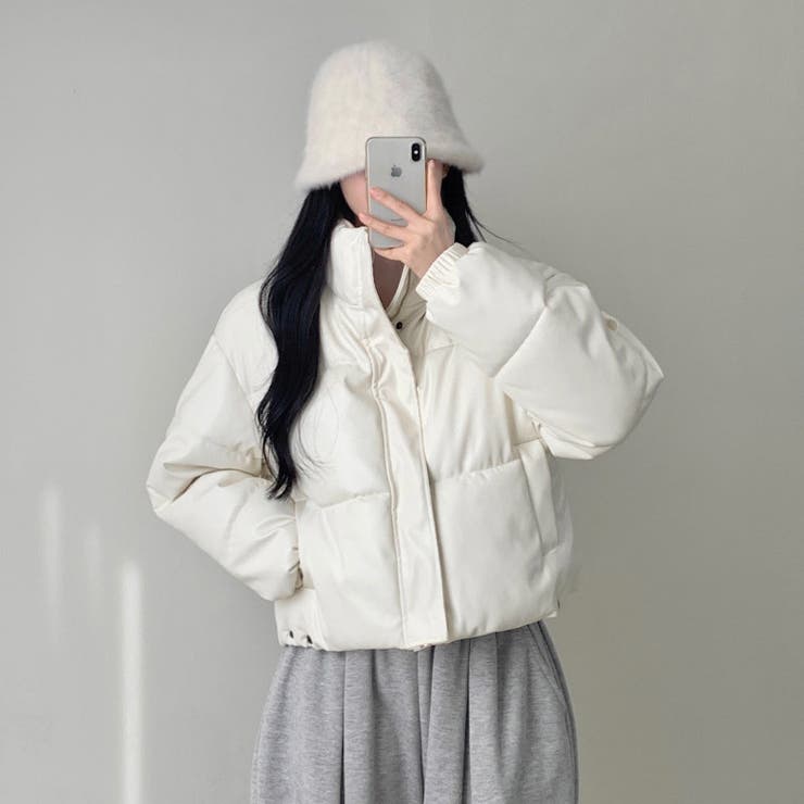 大人っぽく洗練された☆PUレザー中綿ジャケットショート丈アウター | 17kg | 詳細画像33 