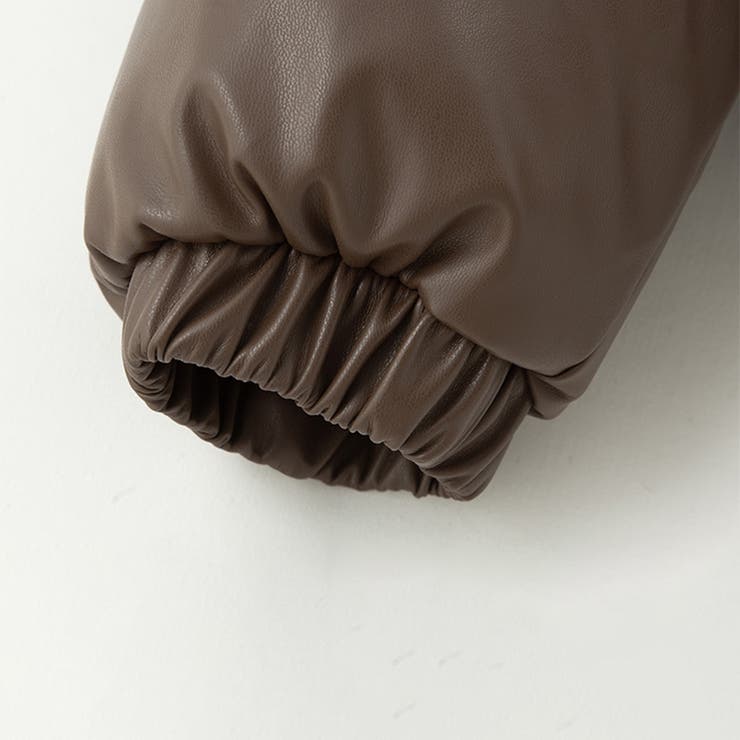 大人っぽく洗練された☆PUレザー中綿ジャケットショート丈アウター | 17kg | 詳細画像24 