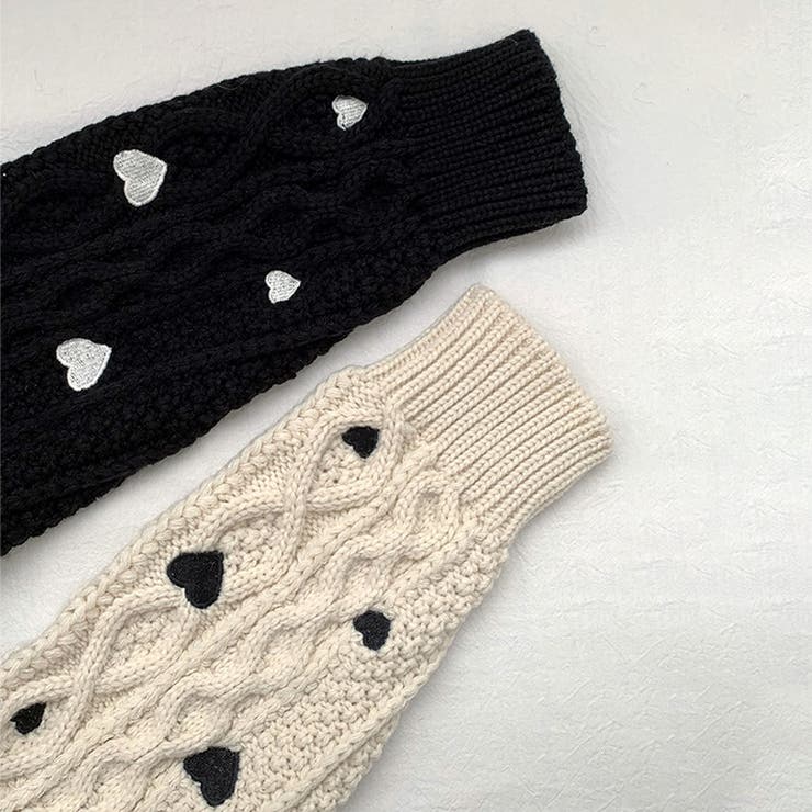 ゆるカワコーデ☆ハート柄ケーブル編みニットニットトップス | 17kg | 詳細画像23 