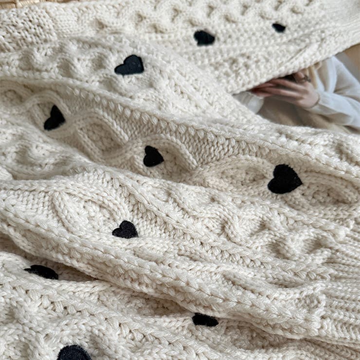 ゆるカワコーデ☆ハート柄ケーブル編みニットニットトップス | 17kg | 詳細画像31 