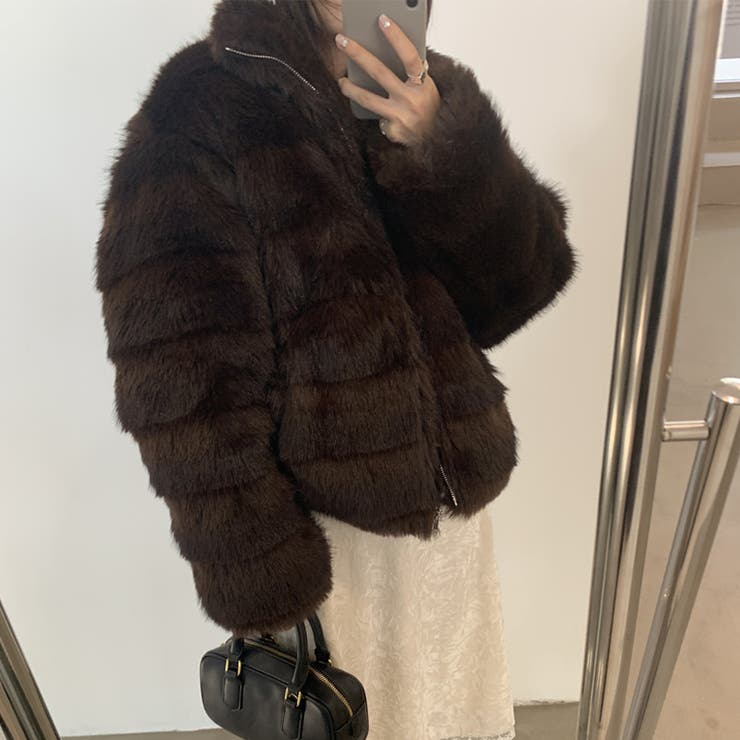 甘辛系ガールズ☆レトロ調フェイクミンクゆったり中綿ファーコート | 17kg | 詳細画像10 