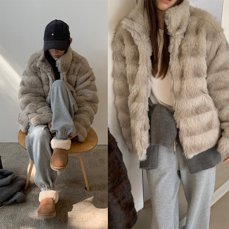 甘辛系ガールズ☆レトロ調フェイクミンクゆったり中綿ファーコート | 17kg | 詳細画像18 