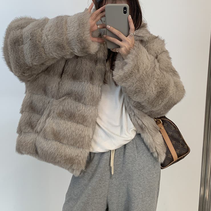 甘辛系ガールズ☆レトロ調フェイクミンクゆったり中綿ファーコート | 17kg | 詳細画像43 