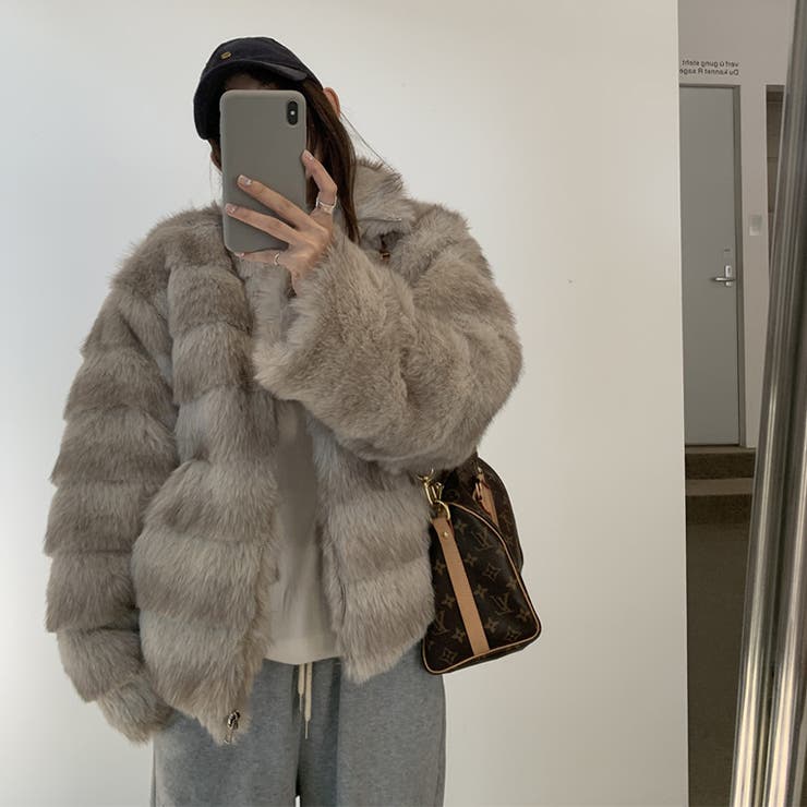 甘辛系ガールズ☆レトロ調フェイクミンクゆったり中綿ファーコート | 17kg | 詳細画像46 