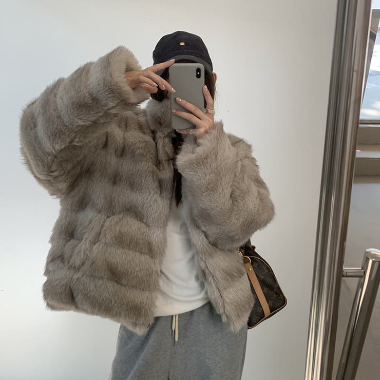 甘辛系ガールズ☆レトロ調フェイクミンクゆったり中綿ファーコート | 17kg | 詳細画像49 