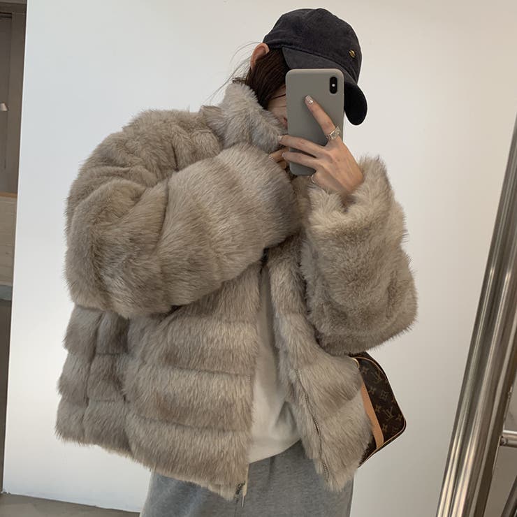 甘辛系ガールズ☆レトロ調フェイクミンクゆったり中綿ファーコート | 17kg | 詳細画像53 