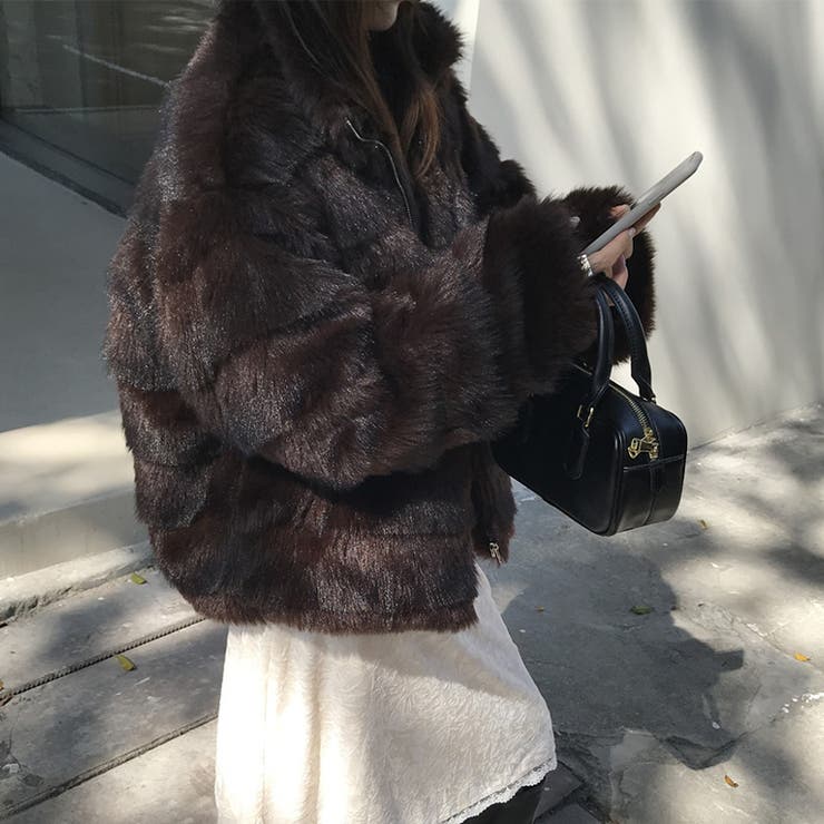 甘辛系ガールズ☆レトロ調フェイクミンクゆったり中綿ファーコート | 17kg | 詳細画像6 