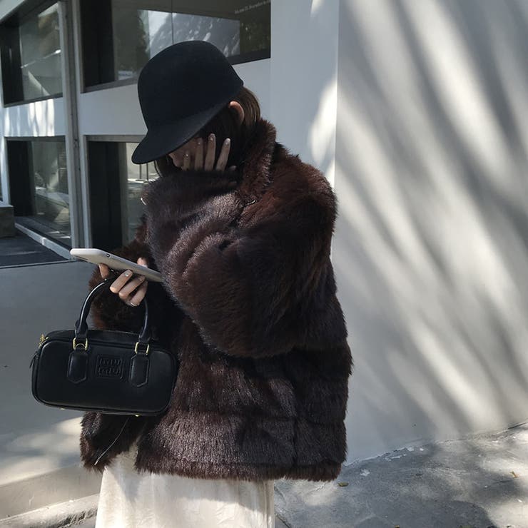 甘辛系ガールズ☆レトロ調フェイクミンクゆったり中綿ファーコート | 17kg | 詳細画像8 