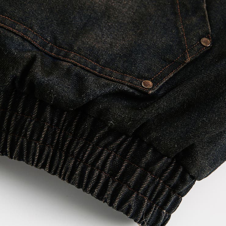 ユニセックス☆アメカジ系ウォッシュ加工デニム中綿ジャケット冬用裏起毛 | 17kg | 詳細画像18 