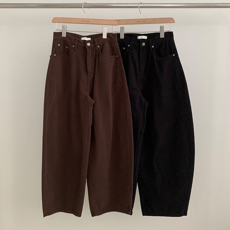 甘辛系ガールズ レトロウォッシュレオパード×文字ワッペンワイドストレートデニムパ… | 17kg | 詳細画像6 