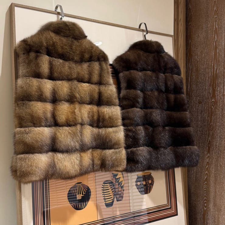 甘辛系ガールズ ふわふわフェイクファーおしゃれでレトロなフェイクミンクベスト ジ… | 17kg | 詳細画像5 