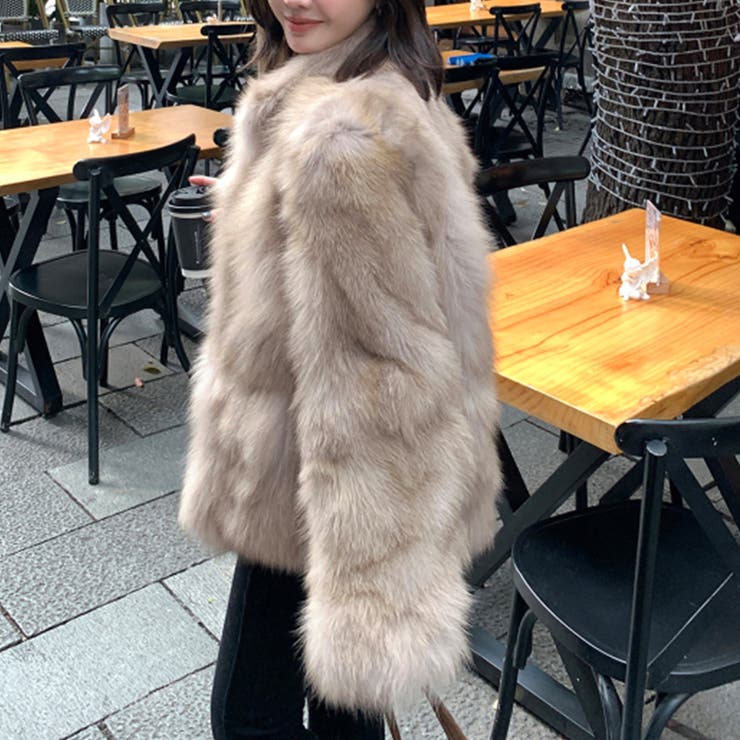 甘辛系ガールズ☆スタンドカラー 上品で華やかなフェイクファーコートエコファー | 17kg | 詳細画像7 