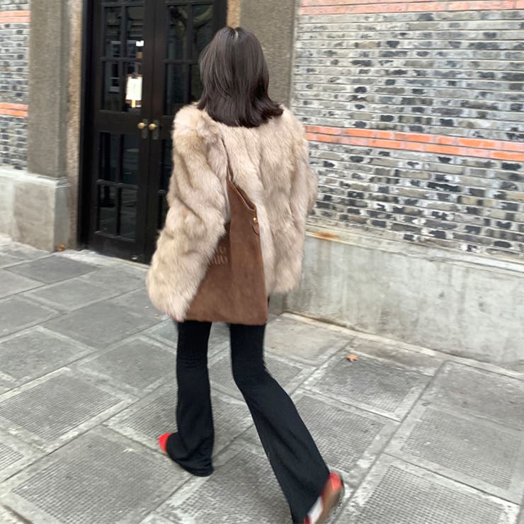 甘辛系ガールズ☆スタンドカラー 上品で華やかなフェイクファーコートエコファー | 17kg | 詳細画像8 