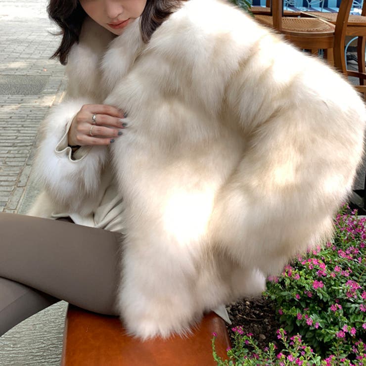 甘辛系ガールズ☆スタンドカラー 上品で華やかなフェイクファーコートエコファー | 17kg | 詳細画像14 
