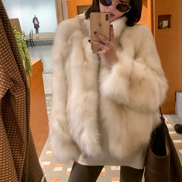 甘辛系ガールズ☆スタンドカラー 上品で華やかなフェイクファーコートエコファー | 17kg | 詳細画像15 