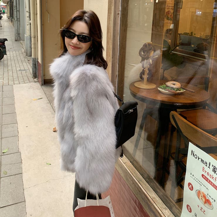 甘辛系ガールズ☆スタンドカラー 上品で華やかなフェイクファーコートエコファー | 17kg | 詳細画像21 