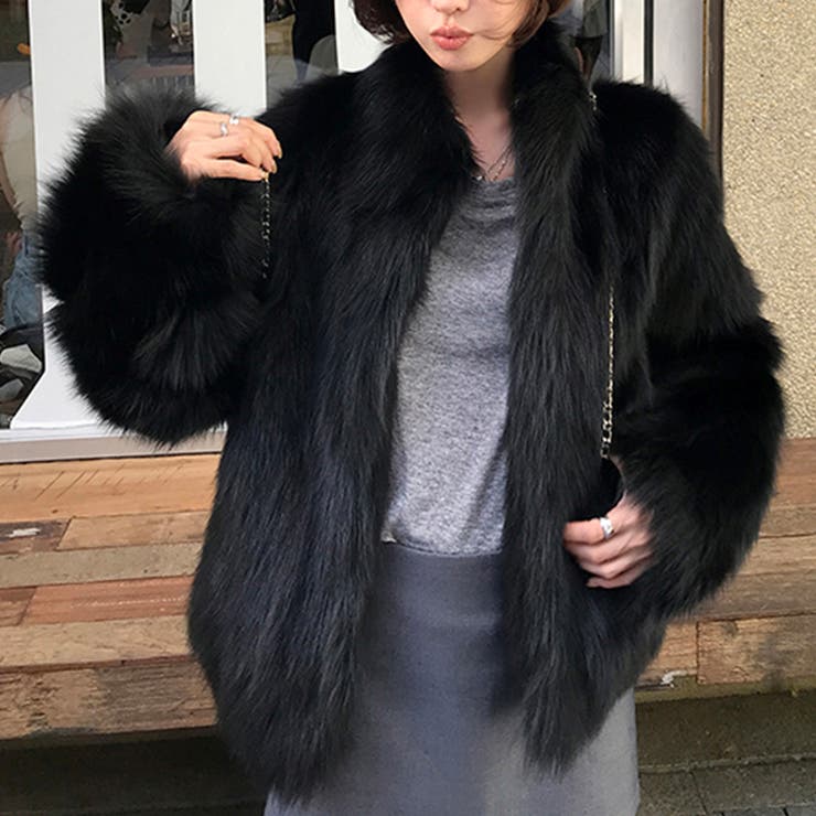 甘辛系ガールズ☆スタンドカラー 上品で華やかなフェイクファーコートエコファー | 17kg | 詳細画像26 