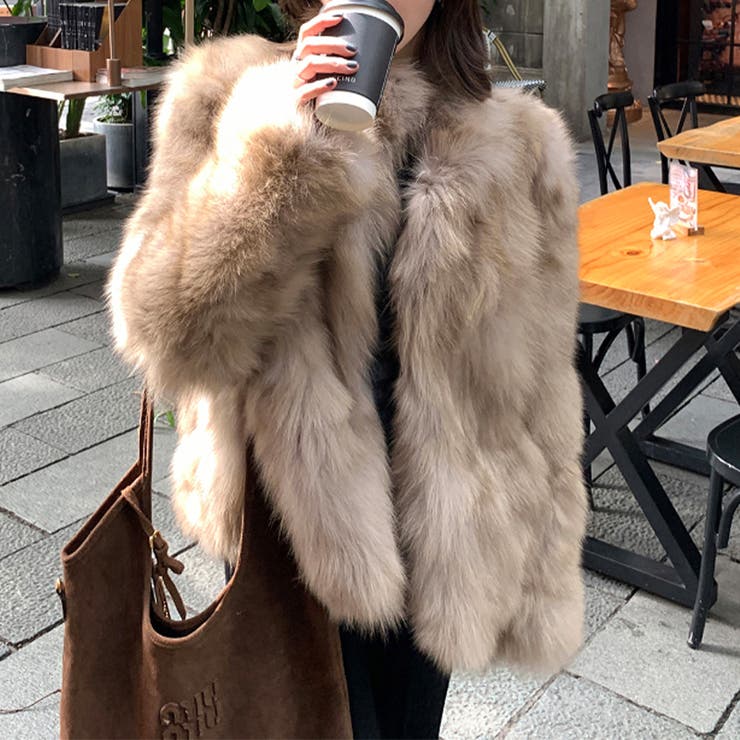 甘辛系ガールズ☆スタンドカラー 上品で華やかなフェイクファーコートエコファー | 17kg | 詳細画像6 