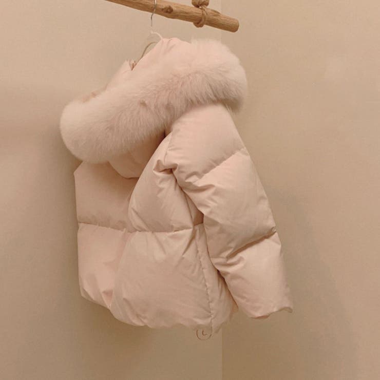 ゆるカワコーデ☆フォックス風ビッグファーフード付き ショート丈ダウンジャケット | 17kg | 詳細画像7 