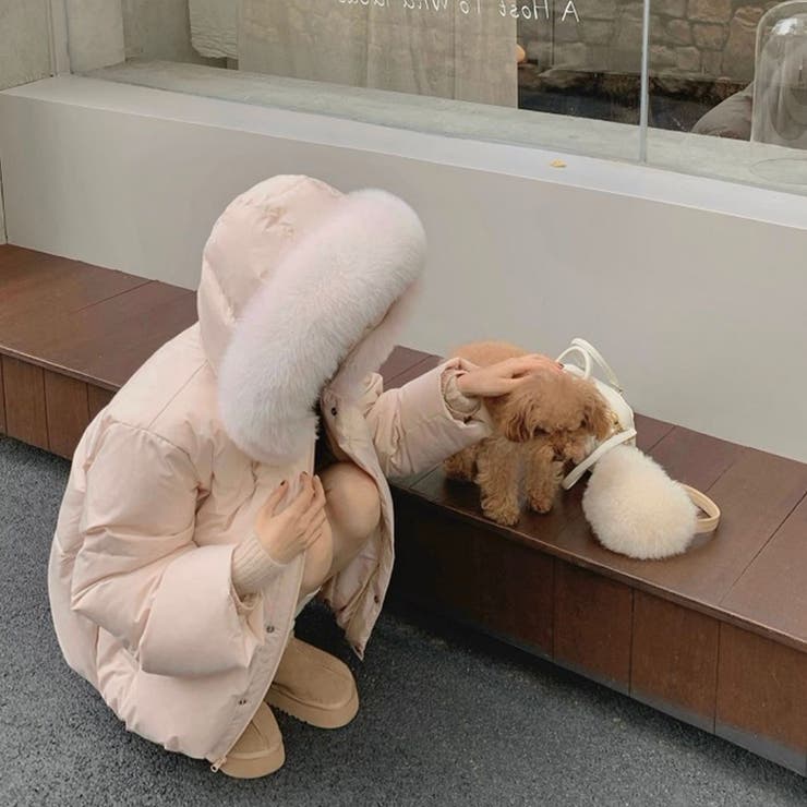 ゆるカワコーデ☆フォックス風ビッグファーフード付き ショート丈ダウンジャケット | 17kg | 詳細画像13 