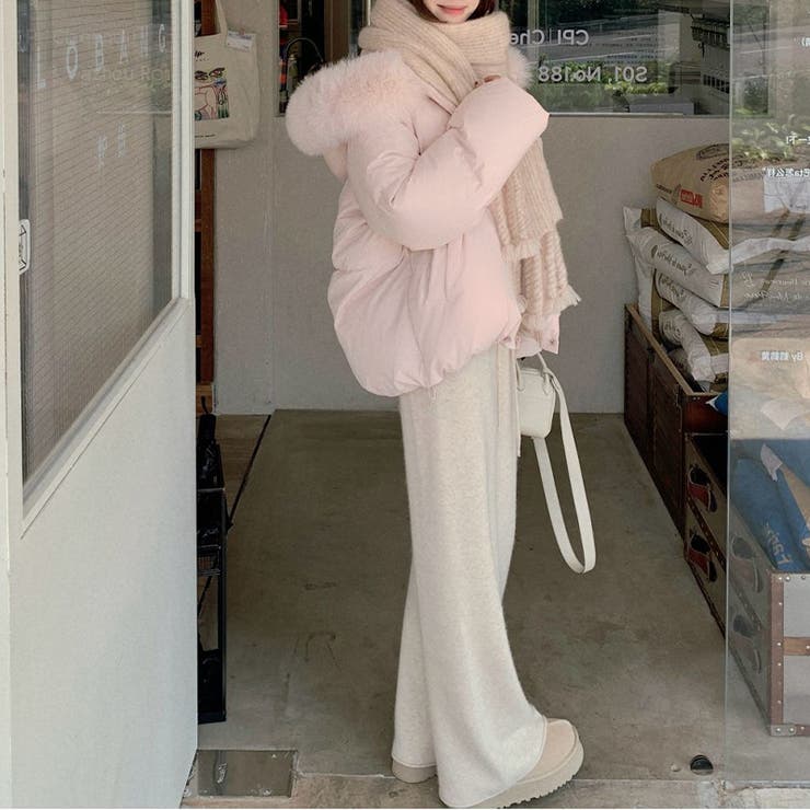 ゆるカワコーデ☆フォックス風ビッグファーフード付き ショート丈ダウンジャケット | 17kg | 詳細画像15 