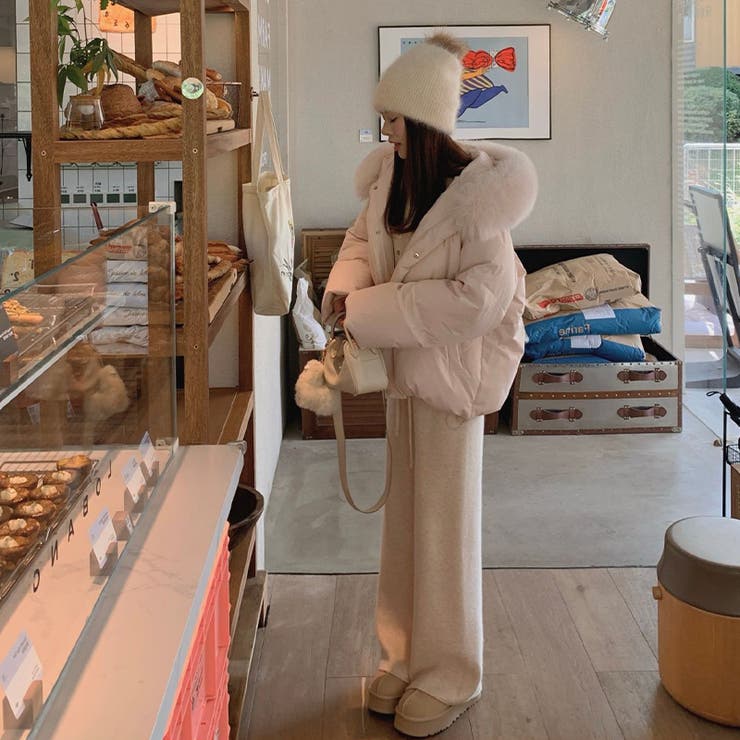 ゆるカワコーデ☆フォックス風ビッグファーフード付き ショート丈ダウンジャケット | 17kg | 詳細画像18 