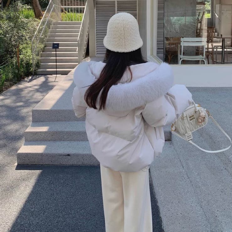 ゆるカワコーデ☆フォックス風ビッグファーフード付き ショート丈ダウンジャケット | 17kg | 詳細画像25 