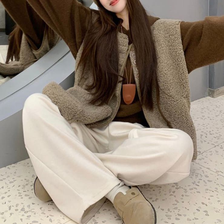 ゆるカワコーデ フェイクシープボア ベスト | 17kg | 詳細画像9 