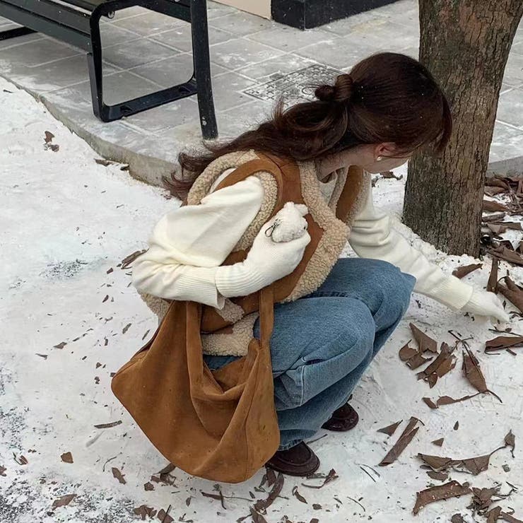 大人っぽく洗練された☆シープボア×フェイクファー牛角ボタン ベスト／ジレ | 17kg | 詳細画像6 