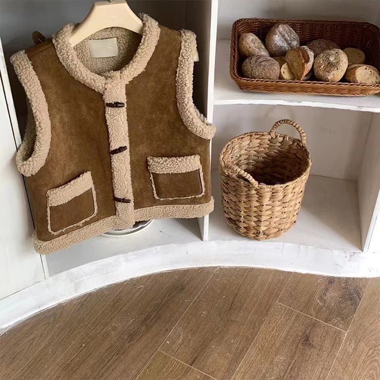 大人っぽく洗練された☆シープボア×フェイクファー牛角ボタン ベスト／ジレ | 17kg | 詳細画像15 