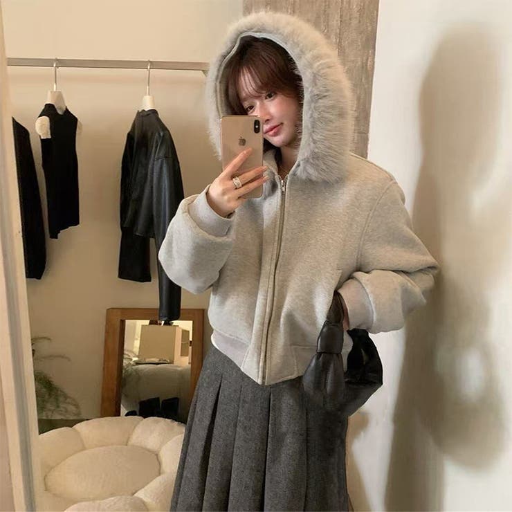 心地の良いスウェット風 取り外し可能なビッグファー付き フード一体型 | 17kg | 詳細画像2 