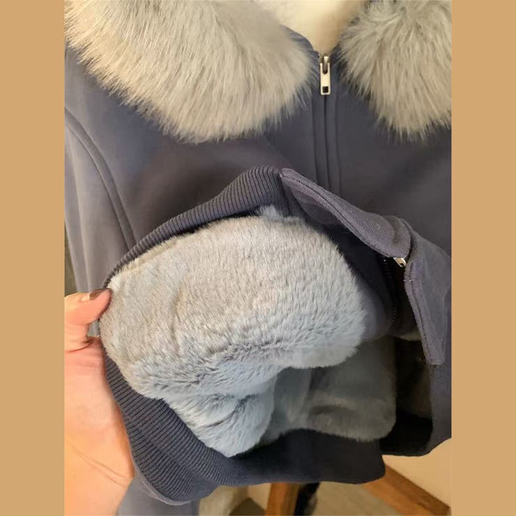 心地の良いスウェット風 取り外し可能なビッグファー付き フード一体型 | 17kg | 詳細画像17 