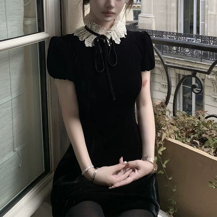 ゆるカワコーデ☆バロックベルベットシリーズ取り外し可能な襟 シャツ／ワンピース | 17kg | 詳細画像2 