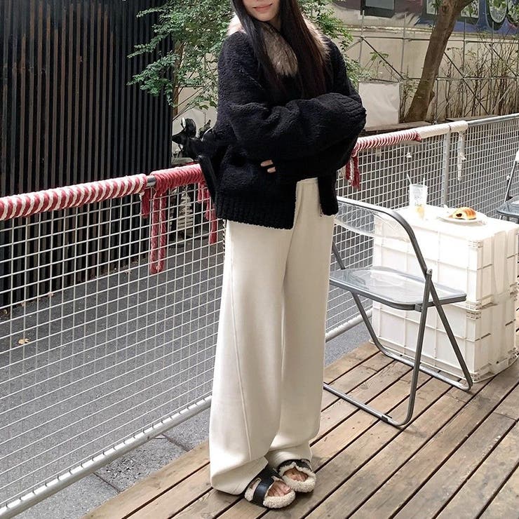 大人っぽく洗練された☆ファー付き 小粒ボア ムートン風コート | 17kg | 詳細画像24 