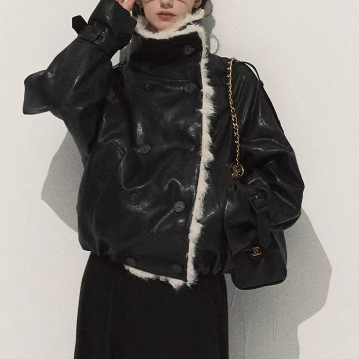 ブラック | パーカー風アウター マットで柔らかな光沢 ふんわりシープボア | 17kg