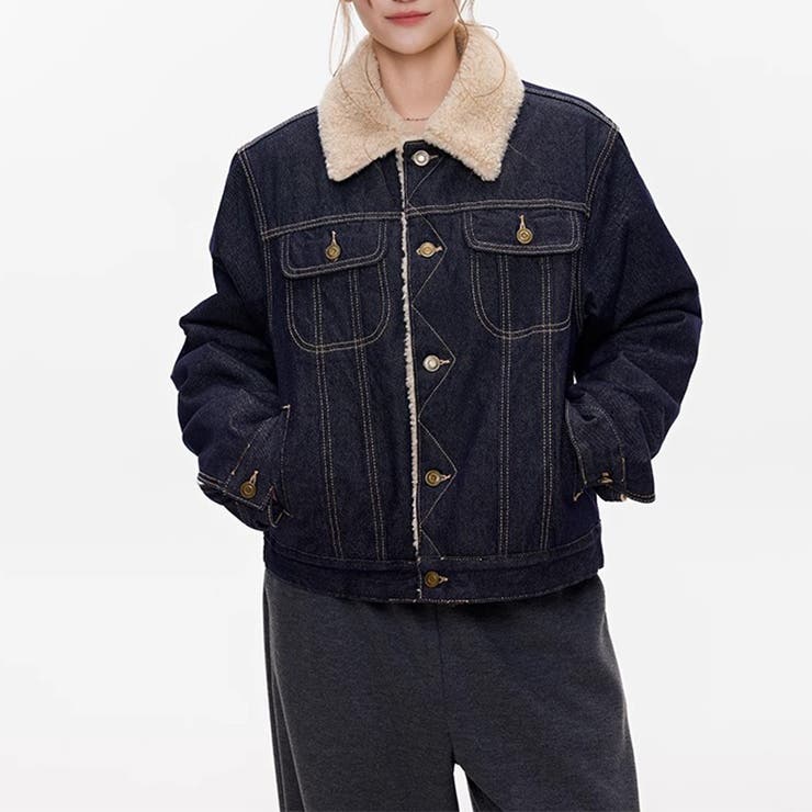 ゆるカワコーデ☆デニム×シープボアジャケット体型カバーアウター | 17kg | 詳細画像12 