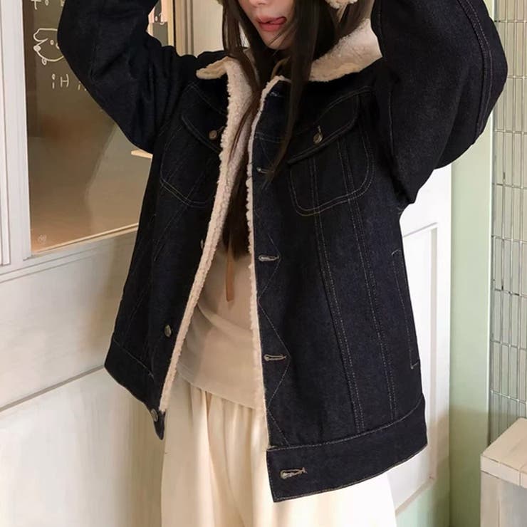 ゆるカワコーデ☆デニム×シープボアジャケット体型カバーアウター | 17kg | 詳細画像2 