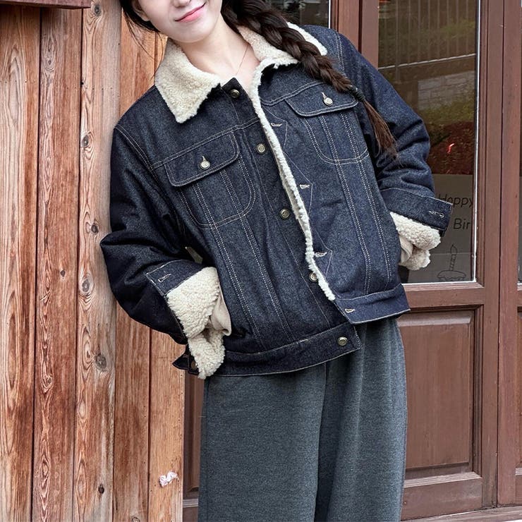 ゆるカワコーデ☆デニム×シープボアジャケット体型カバーアウター | 17kg | 詳細画像13 