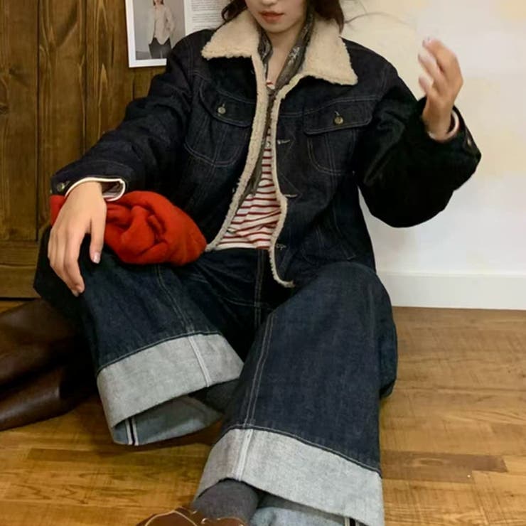 ゆるカワコーデ☆デニム×シープボアジャケット体型カバーアウター | 17kg | 詳細画像20 
