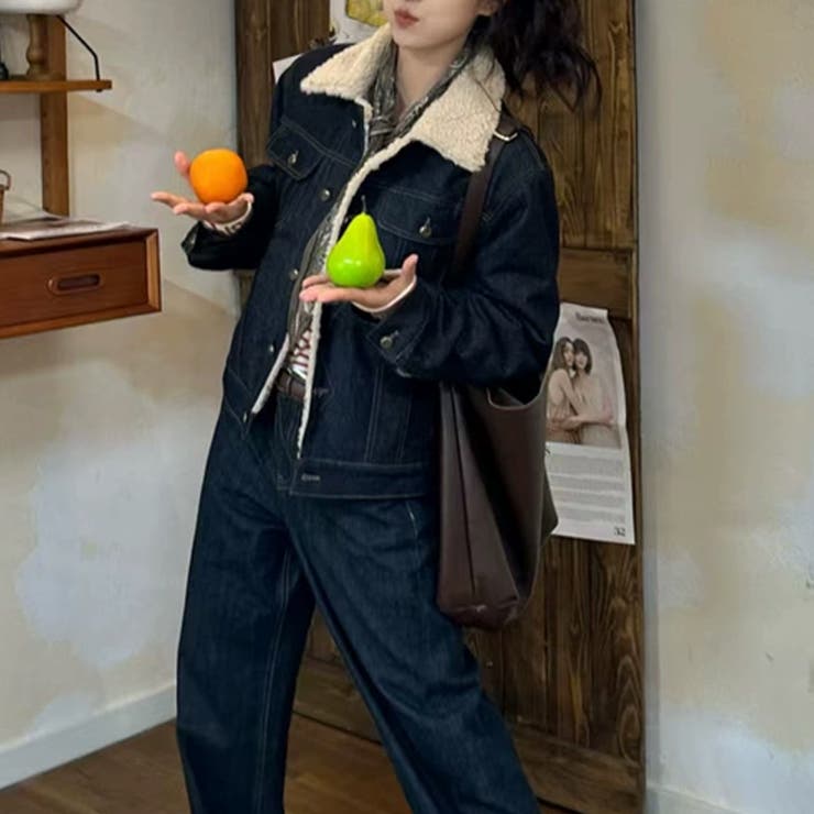 ゆるカワコーデ☆デニム×シープボアジャケット体型カバーアウター | 17kg | 詳細画像22 