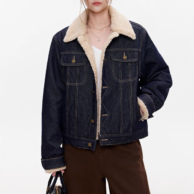 ゆるカワコーデ☆デニム×シープボアジャケット体型カバーアウター | 17kg | 詳細画像8 