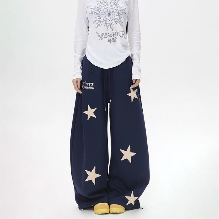 甘辛系ガールズ☆レトロ 星刺繍ワッペン スポーツ系 ストリート