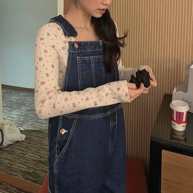 ゆるカワコーデ☆フラワープリント スクエアネック ショート丈 ニットトップス | 17kg | 詳細画像11 