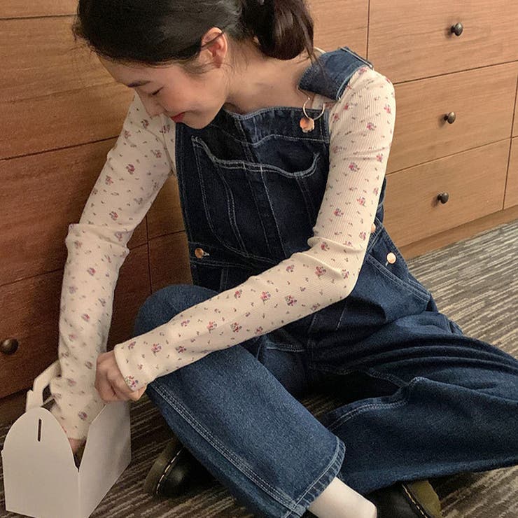 ゆるカワコーデ☆フラワープリント スクエアネック ショート丈 ニットトップス | 17kg | 詳細画像12 