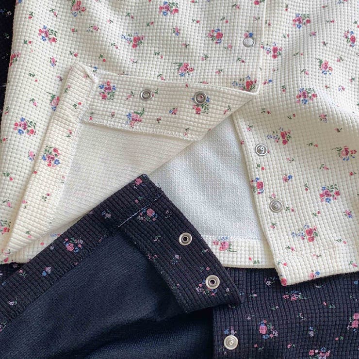 ゆるカワコーデ☆フラワープリント スクエアネック ショート丈 ニットトップス | 17kg | 詳細画像32 