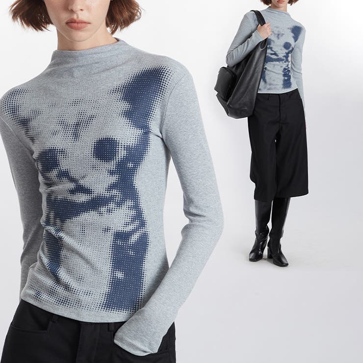 甘辛系ガールズ 猫プリント トップス長袖インナー | 17kg | 詳細画像6 