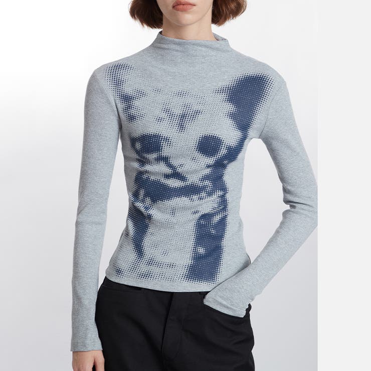 甘辛系ガールズ 猫プリント トップス長袖インナー | 17kg | 詳細画像13 