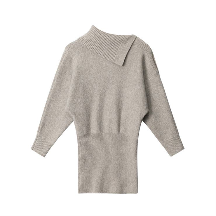 ブラウン | 甘辛系ガールズ ボディラインを美しく見せる ニットミディ丈 | 17kg